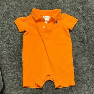 Ralph Lauren Vibrant Orange Baby Romper